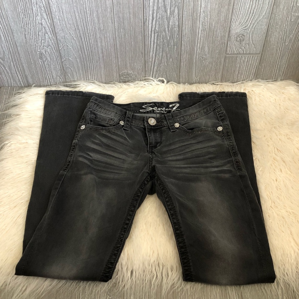 Seven7 Rocker Slim Dark Gray Women’s Jeans